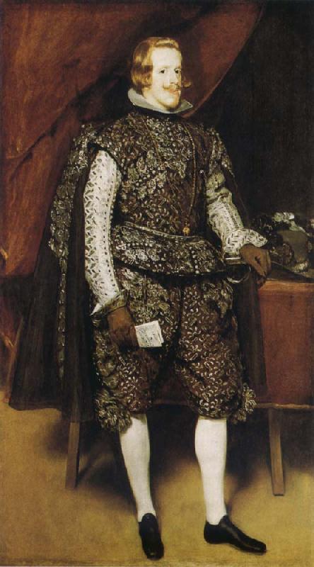 Diego Velazquez Portrait of Philip IV of Spain in Brwon and Silver oil painting image